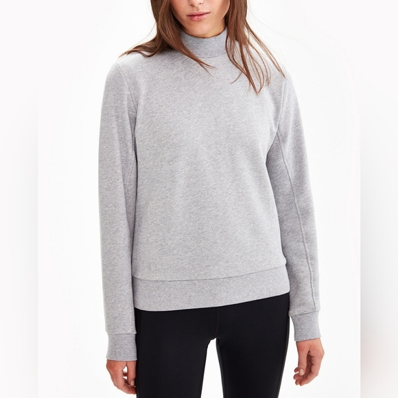 Lole Flat Track Sweatshirt Mock Neck Activewear Cabincore Athleisure Loungewear - Picture 2 of 8